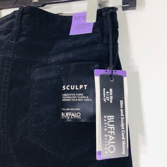 NWT Buffalo David Britton Black Corduroy Jean Pants 4 / 27 - Picture 3 of 9